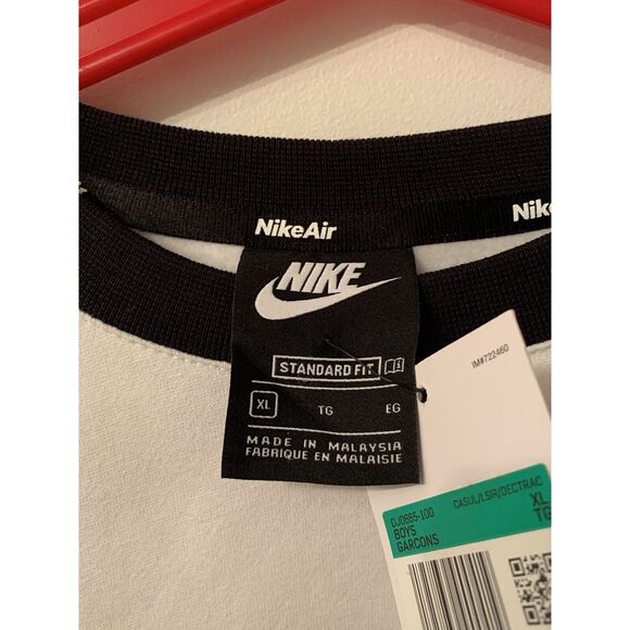 Nike Air Crewneck Sweater Colorblock Hybrid Youth Size XL Men's Small DJ0665-100 - Picture 6 of 13